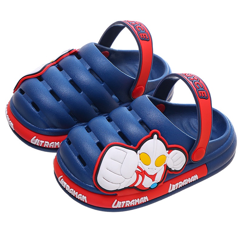 Dép Sandal Đục Lỗ Thoáng Khí Chống Trượt In Hình Ultraman Thời Trang Mùa Hè Cho Bé Trai Và Gái