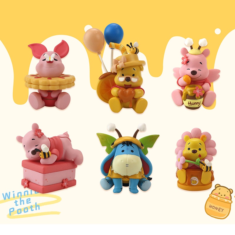 Disney Bộ Sưu Tập Gấu Pooh / Hổ / Heo Bằng Nhựa PVC Dễ Thương Cho Bé