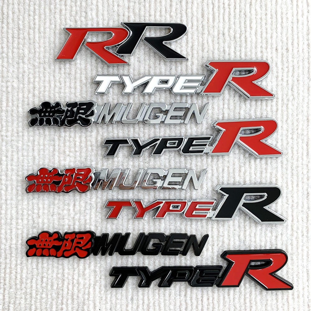 Logo 3D Bằng Hợp Kim Kẽm Trang Trí Thân Xe Hơi Honda Civic TYPE-R FD Mugen CR-Z RR CITY