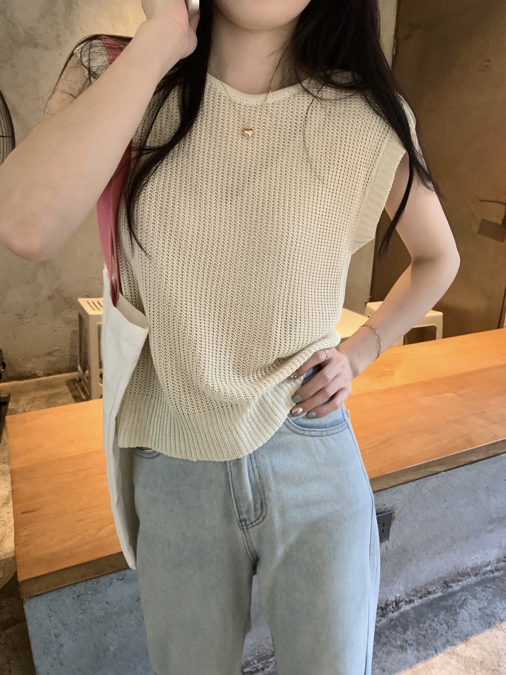 Áo Thun Dệt Kim Cổ Tròn Ngắn Tay Thời Trang Mùa Hè 64913