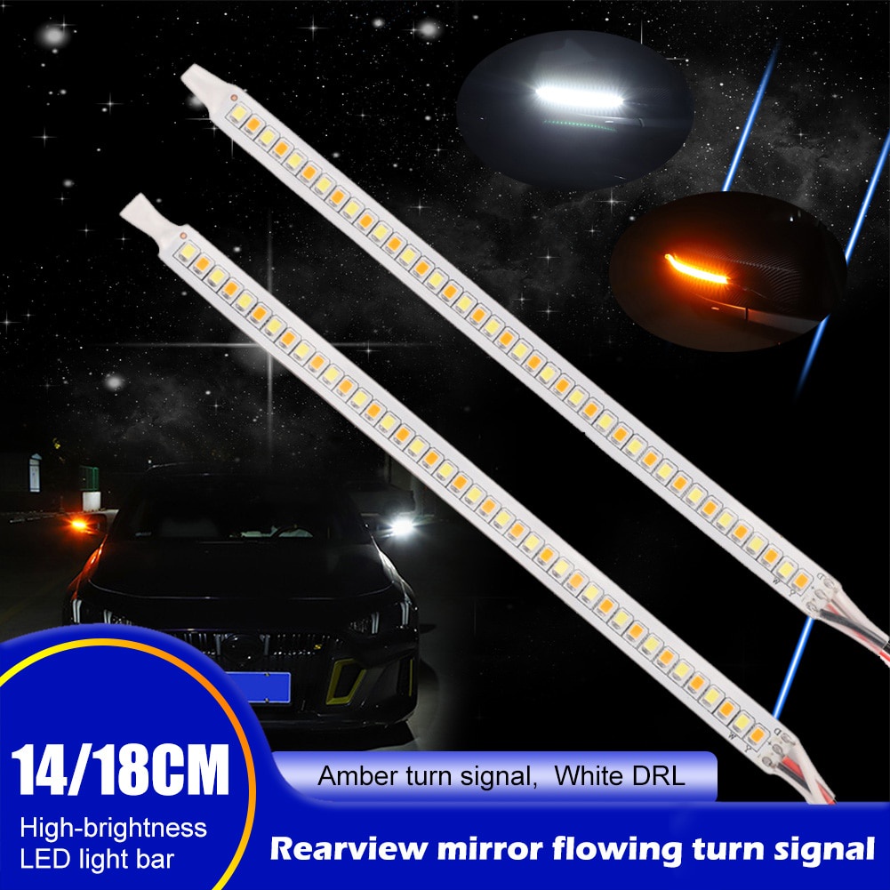 2 Dải Đèn LED Tín Hiệu Xi Nhan Cho Gương Chiếu Hậu Xe Hơi