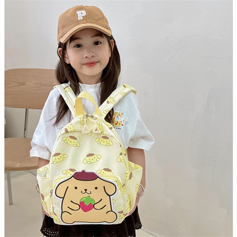 Ba Lô Đi Học Sanrio unisex Du Lịch Họa Tiết Hello Kitty Kuromi Melody Cinnamoroll Dễ Thương Cho Bé