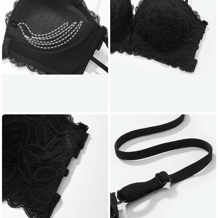 Sexy ren của phụ nữ lưng không dây áo ngực phía trước đóng cửa dày cúp đẩy lên đồ lót có thể tháo rời dây đeo vô hình dành cho nữ bralette đồ lót không dây