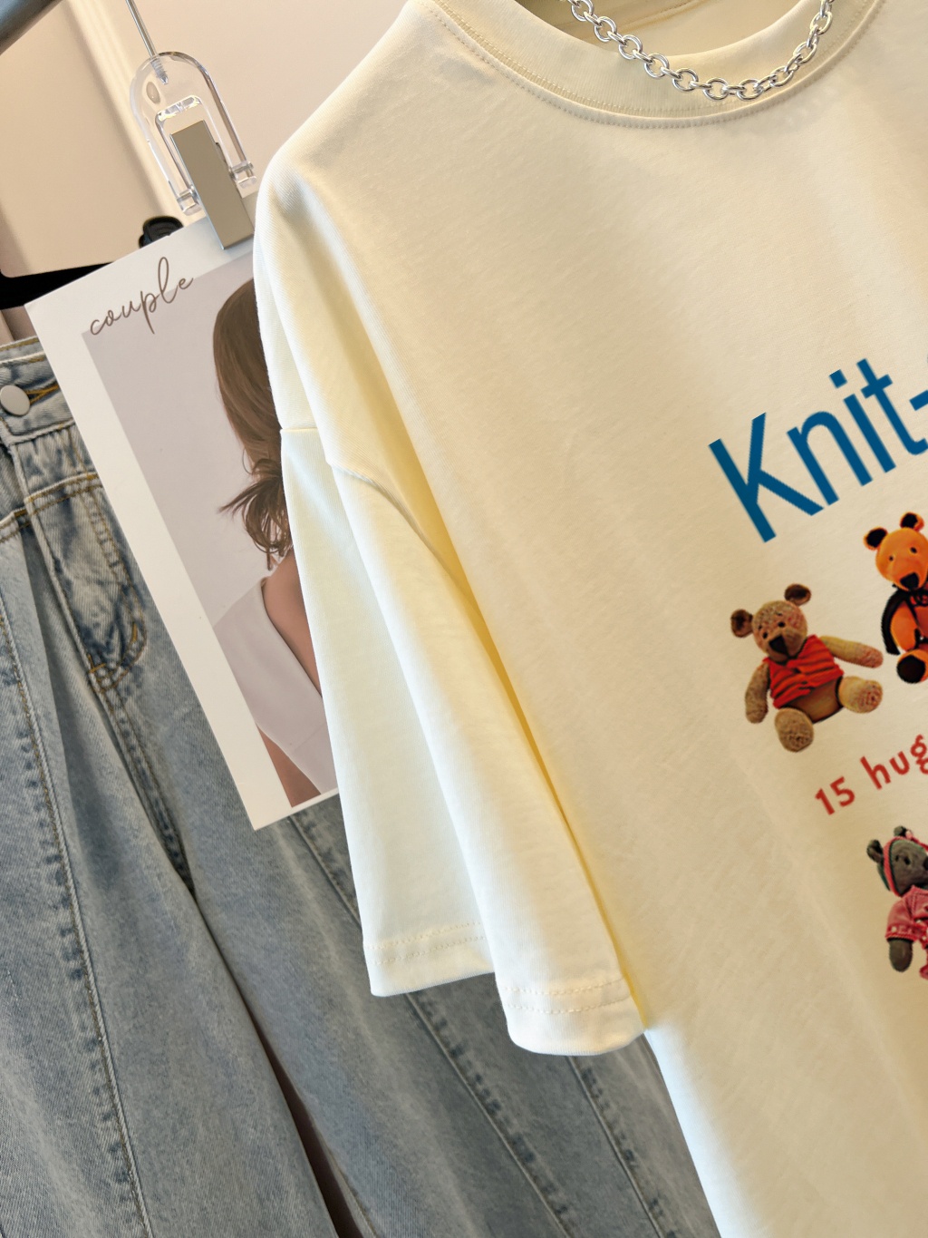 Áo Thun Cotton Dáng Rộng Ngắn Tay In Hình Phong Cách Hàn Quốc Thời Trang Mùa Hè 64505