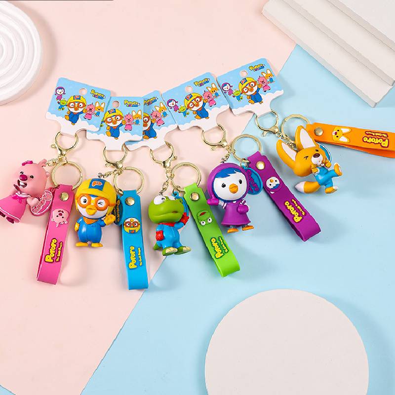 Móc Khóa PVC Hình Pororo Loopy Crong Petty Dễ Thương