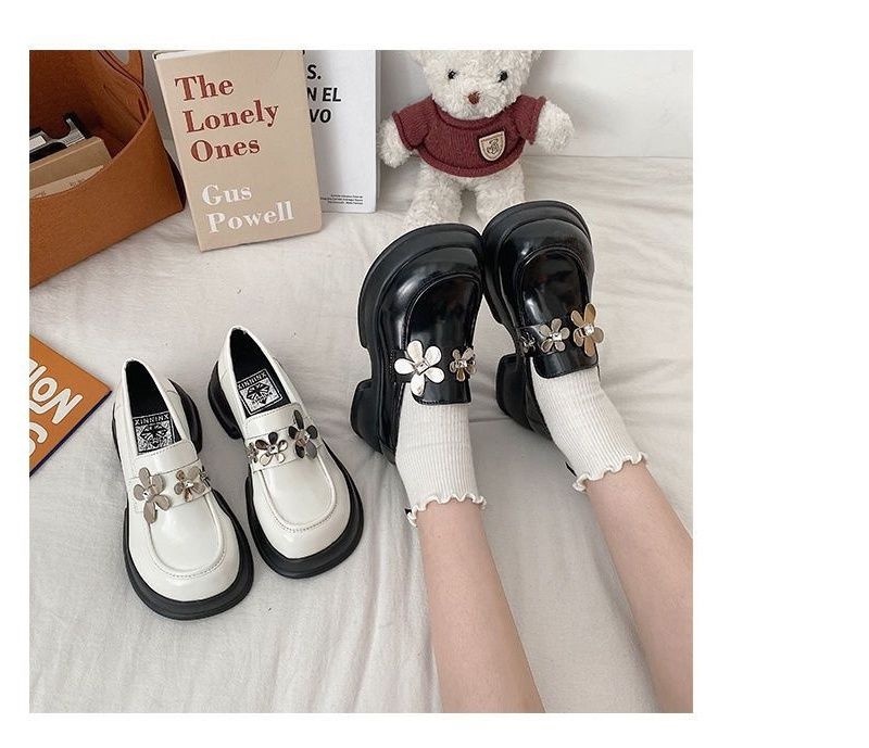 𝐘𝐮𝐬𝐡𝐨𝐩 Mary Jane giày da nhỏ Xuân Thu nữ khí chất kiểu Pháp mới nhất thời trang đế dày phong cách Anh
