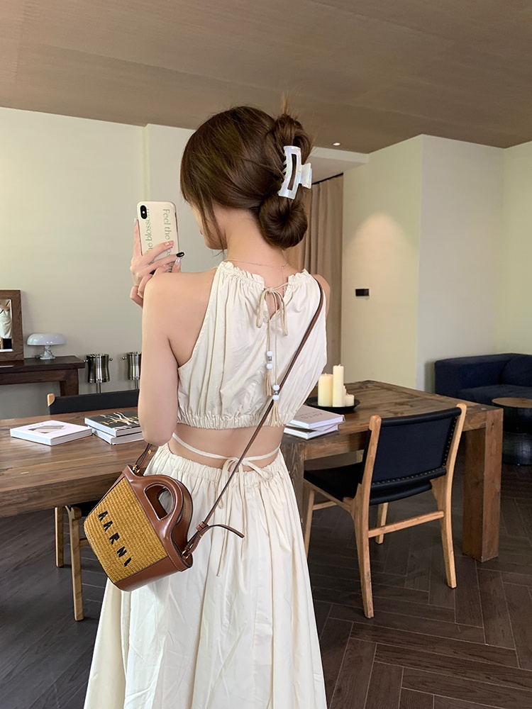 Đầm Dây Khoét Eo Dài Giữa 64957