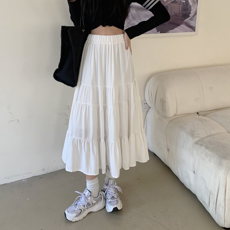 Chân Váy Chữ A Cạp Cao Vừa Phong Cách Pháp Thời Trang Xuân Hè Kiểu Mới 63817