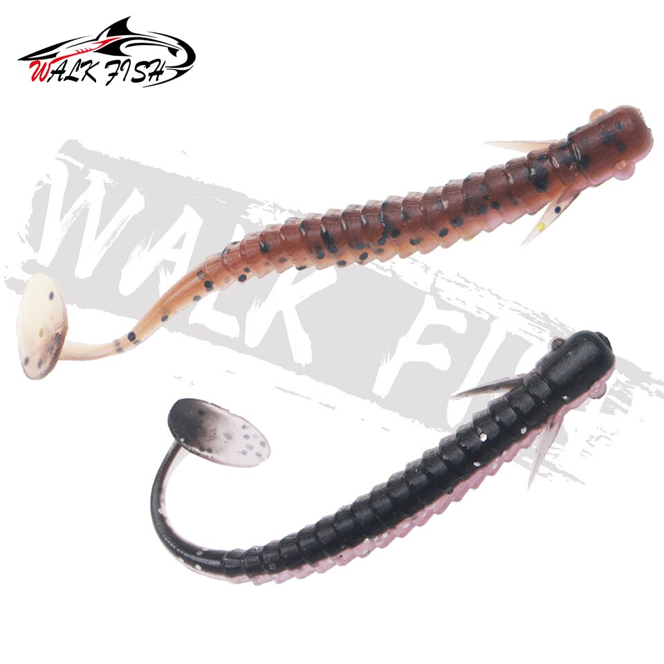 Set 10 Mồi Câu Cá Giả Hình Chữ T 75mm / 45mm Bằng PVC Mềm