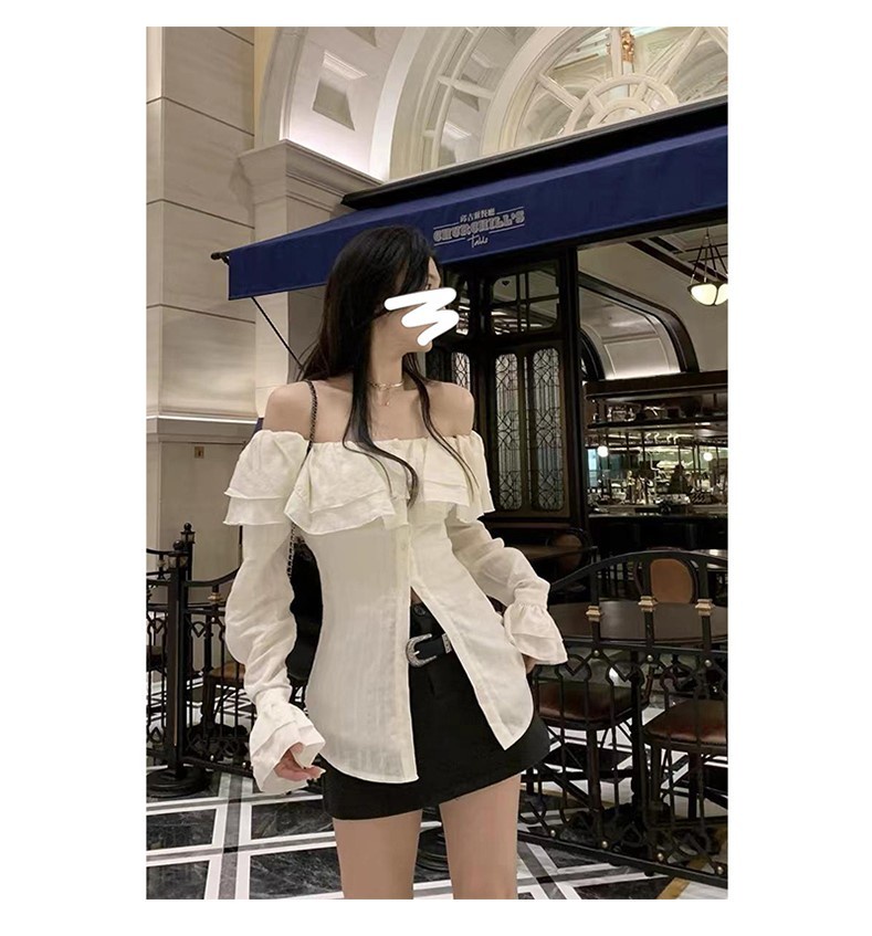 Áo Sơ Mi Trắng Vai Phong Cách Pháp Kiểu Mới Mùa Xuân 62688