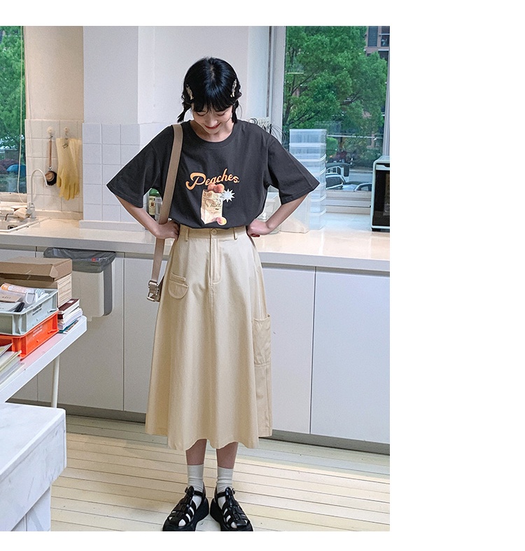 Áo Thun Cotton Nguyên Chất Dáng Rộng Ngắn Tay In Hình Cá Tính 62052