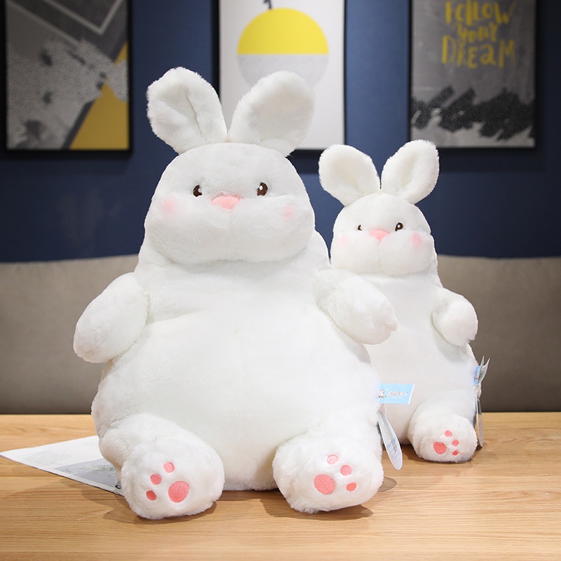 Thỏ Trắng Đang Ngủ Nhồi Bông Dễ Thương 60cm