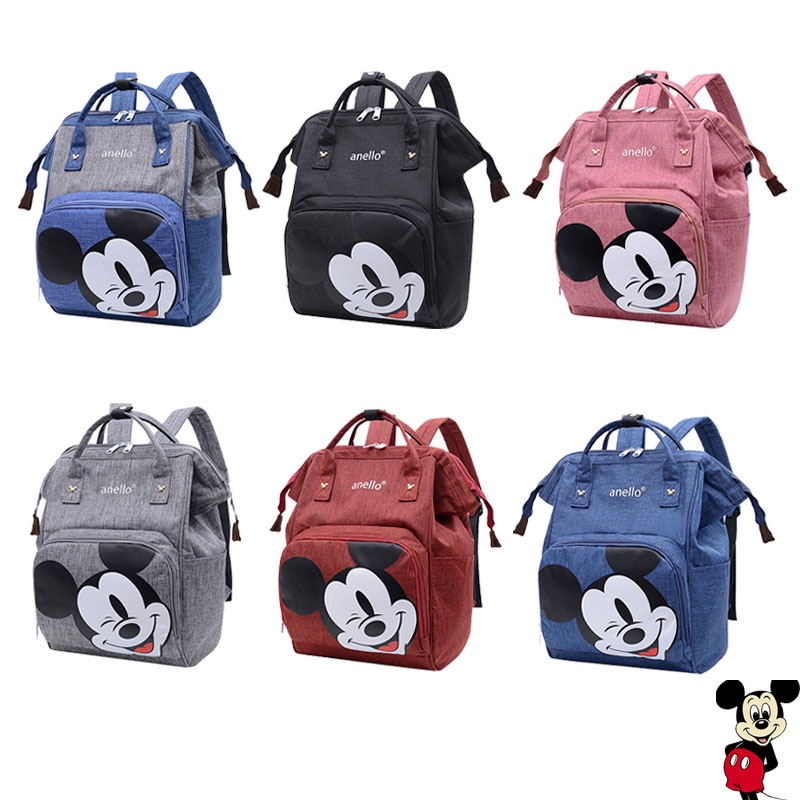 Ba Lô Đựng Tã Em Bé Đa Năng Sức Chứa Lớn In Họa Tiết Chuột Mickey Disney Cho Mẹ Bỉm Sữa