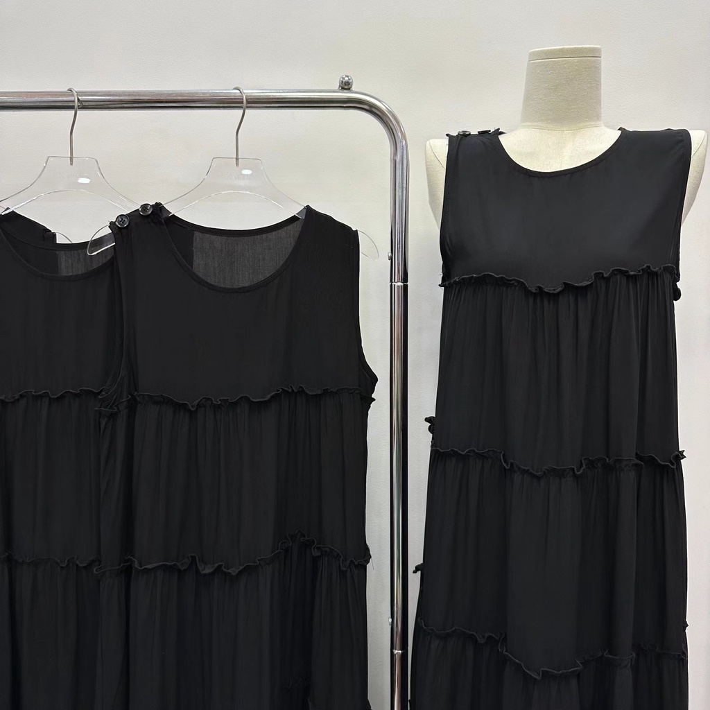 Váy Dài Không Tay Cotton Tinh Khiết Mùa Hè 64478