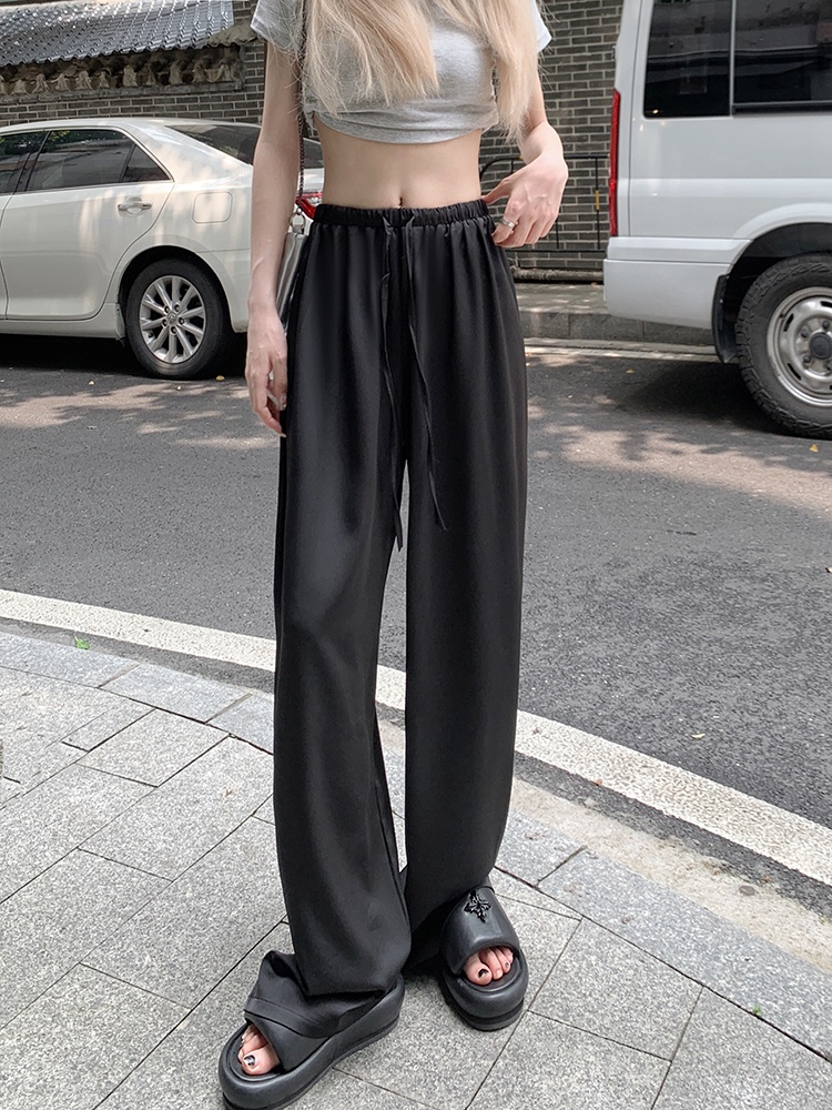 Quần Ống Rộng Lưng Thun Dây Rút Phong Cách Mới 64731