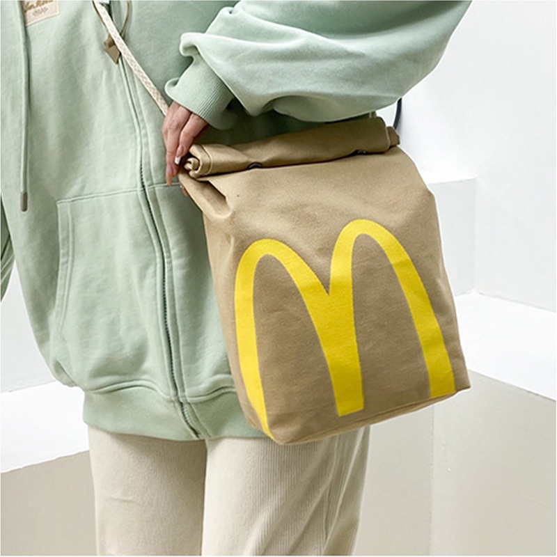 Ba Lô Canvas Sức Chứa Lớn In Hình Mcdonald