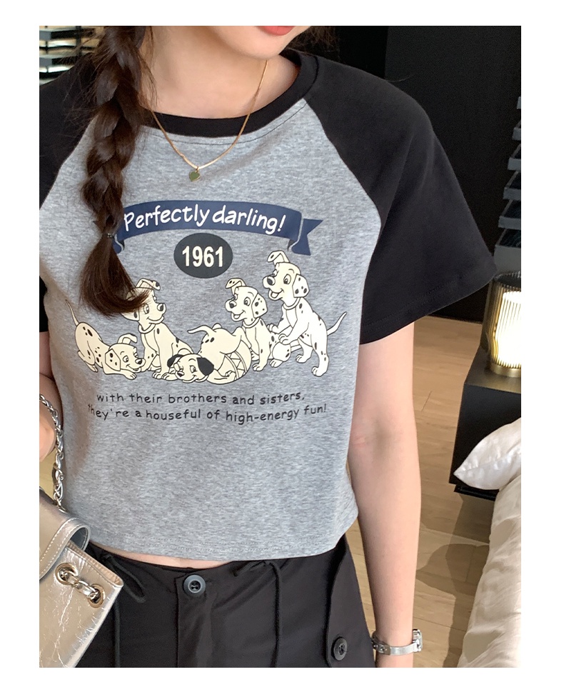 Áo Thun Chui Đầu In Hoạt Hình Phong Cách Hàn Quốc Thời Trang Mùa Hè 65041