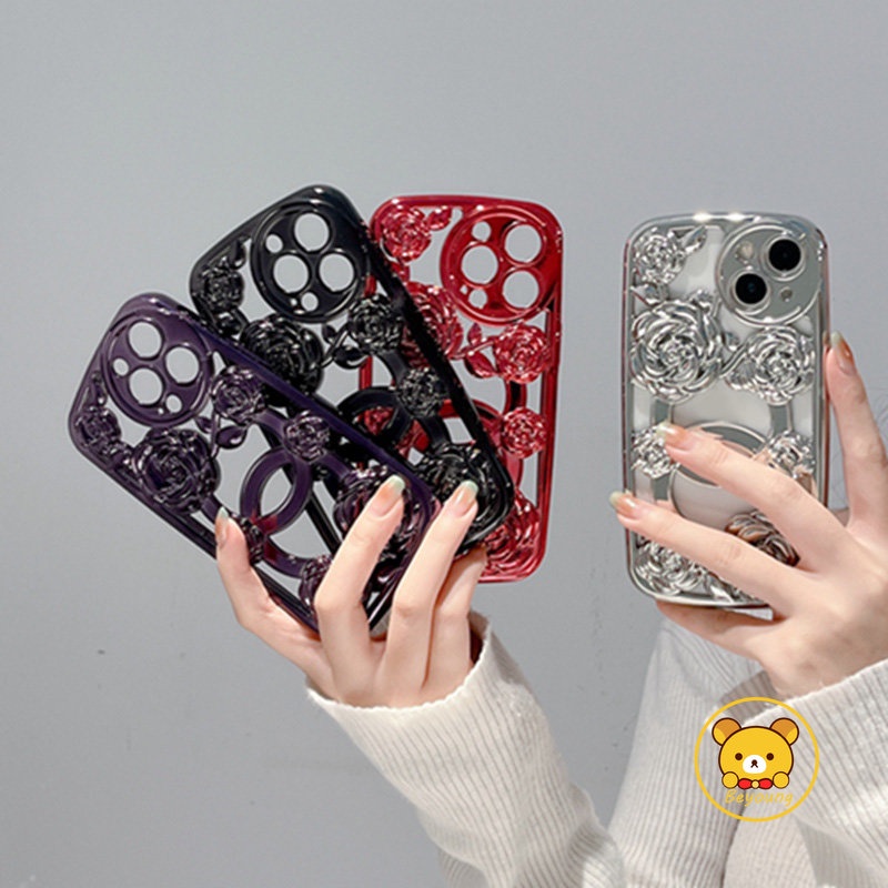 Ốp Điện Thoại TPU Mềm Chống Sốc Họa Tiết Hoa Thời Trang Cho iPhone 14 Plus 14 Pro Max 13 12 11 Pro Max