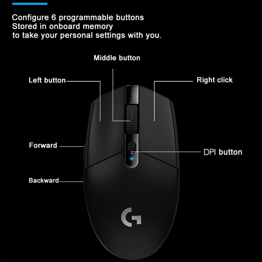 Chuột Bluetooth Không Dây Logitech G304 12000 DPI