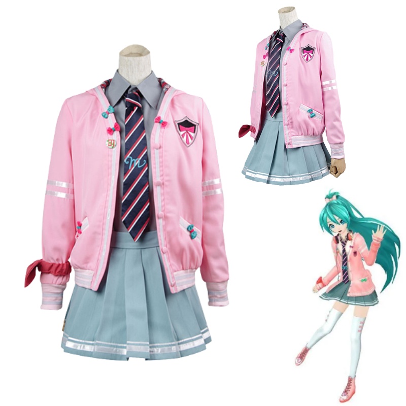 Hatsune miku vocaloid cosplay trang phục anime áo khoác đi học jk đồng phục halloween party dress suit