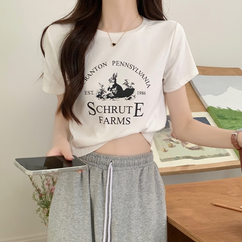 Áo Thun Nữ Tay Ngắn Màu Hồng 63751