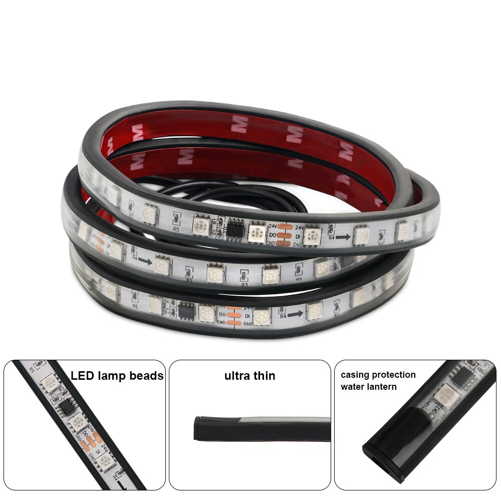 Dây Đèn Led RGB 12 / 24V 5050SMD Cảnh Báo Trang Trí Cho Xe Tải