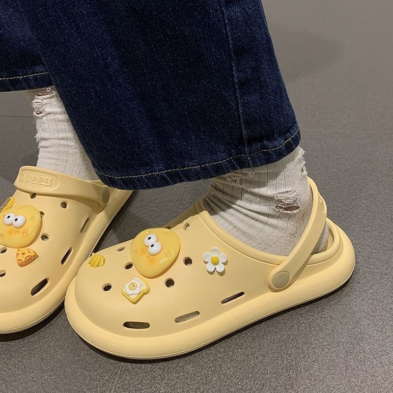 DISHULAN dép nữ dép cross dép bánh mì nữ dép bánh mì nữ Chống Trượt 071706