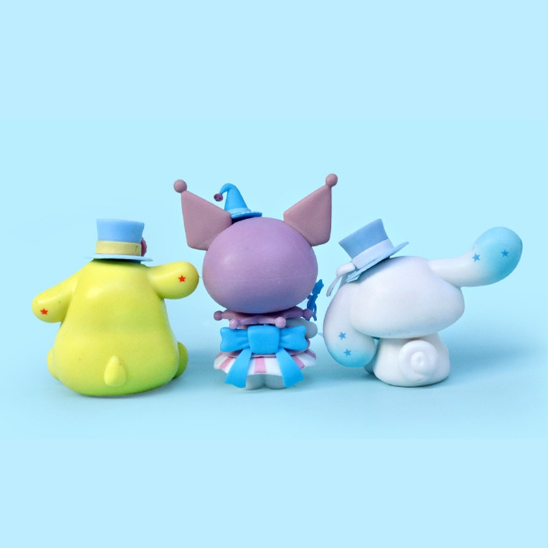 SANRIO Bộ 6 Mô Hình Cinnamoroll Kuromi Melody Dễ Thương