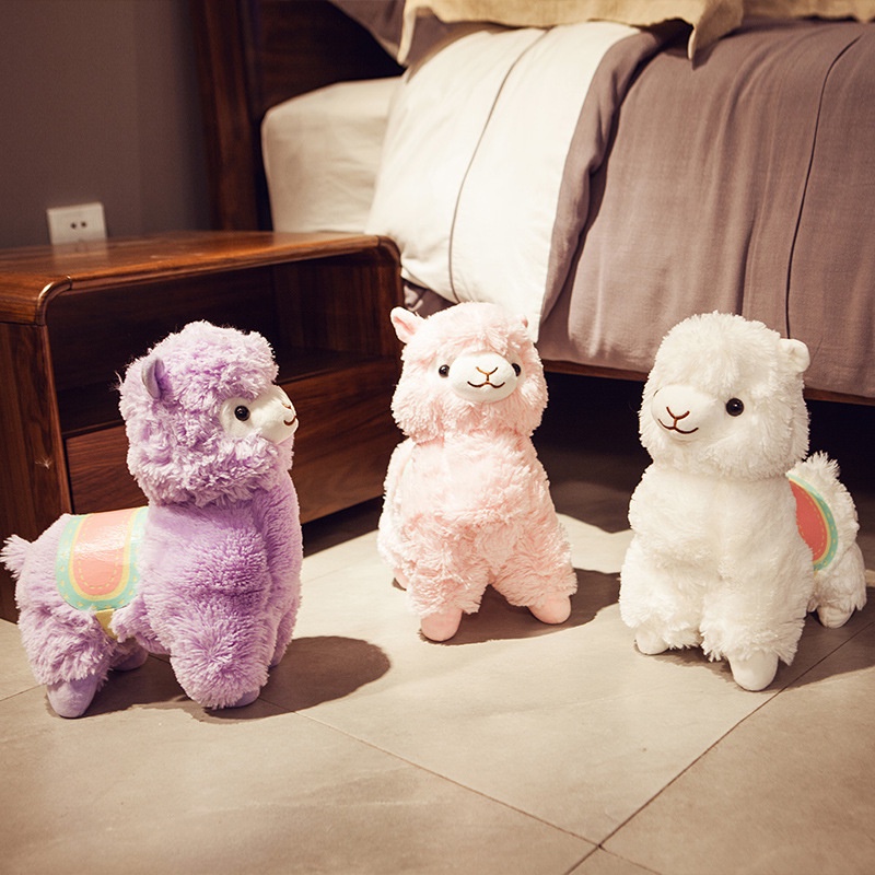 Thú Nhồi Bông Hình Lạc Đà Alpaca 35-50cm Để Bàn Trang Trí