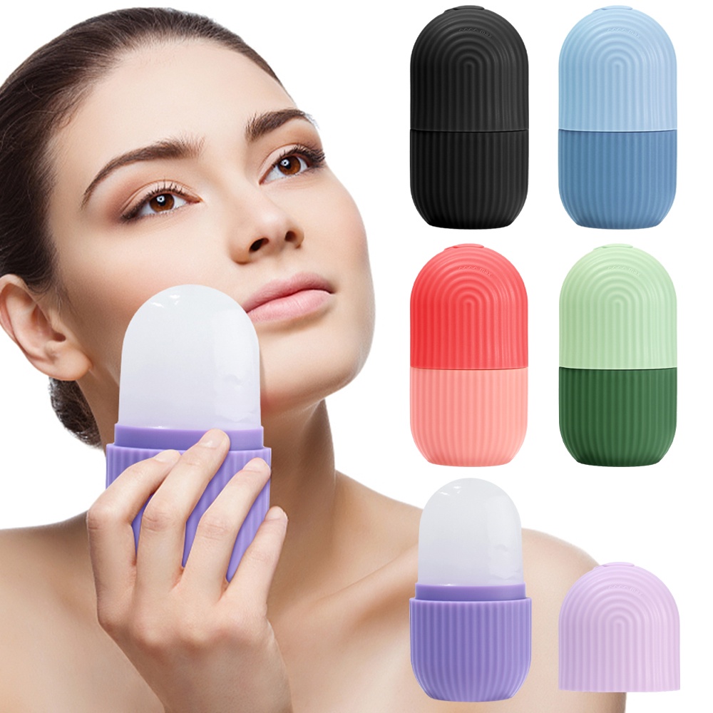 1 Khay Làm Đá Viên Bằng Silicone Giúp Mát Xa Nâng Cơ Mặt Thu Nhỏ Lỗ Chân Lông Dành Cho Bạn Nữ