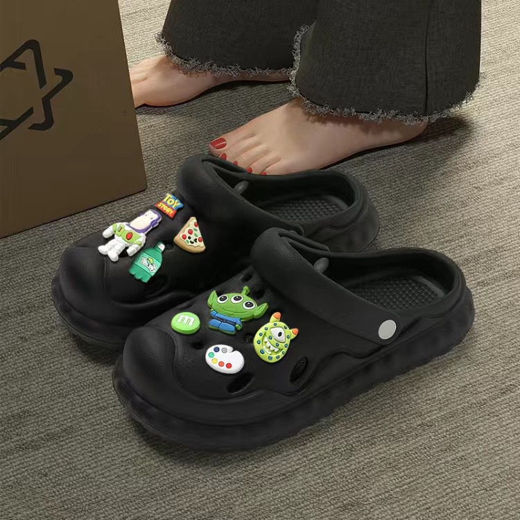 DISHULAN dép nữ dép cross dép bánh mì nữ dép bánh mì nữ Chống Trượt 071708