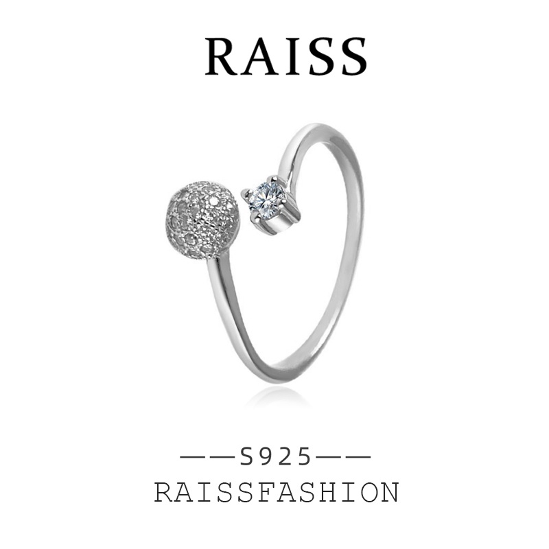 Nhẫn Bạc 925 Đính Kim Cương Nhân Tạo 18K Chống Xỉn Màu