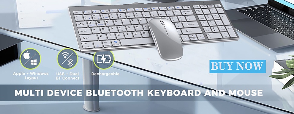 Bộ Bàn Phím Và Chuột Không Dây Kết Nối Bluetooth 2.4G JOMAA