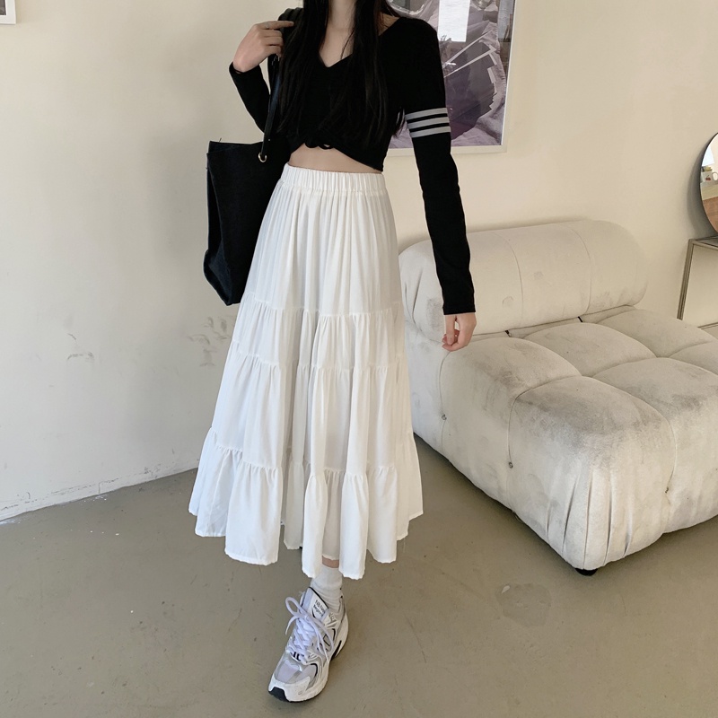 Chân Váy Chữ A Cạp Cao Vừa Phong Cách Pháp Thời Trang Xuân Hè Kiểu Mới 63817