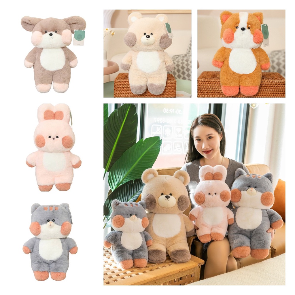 Thú Nhồi Bông Hình Động Vật Dễ Thương Cho Bé