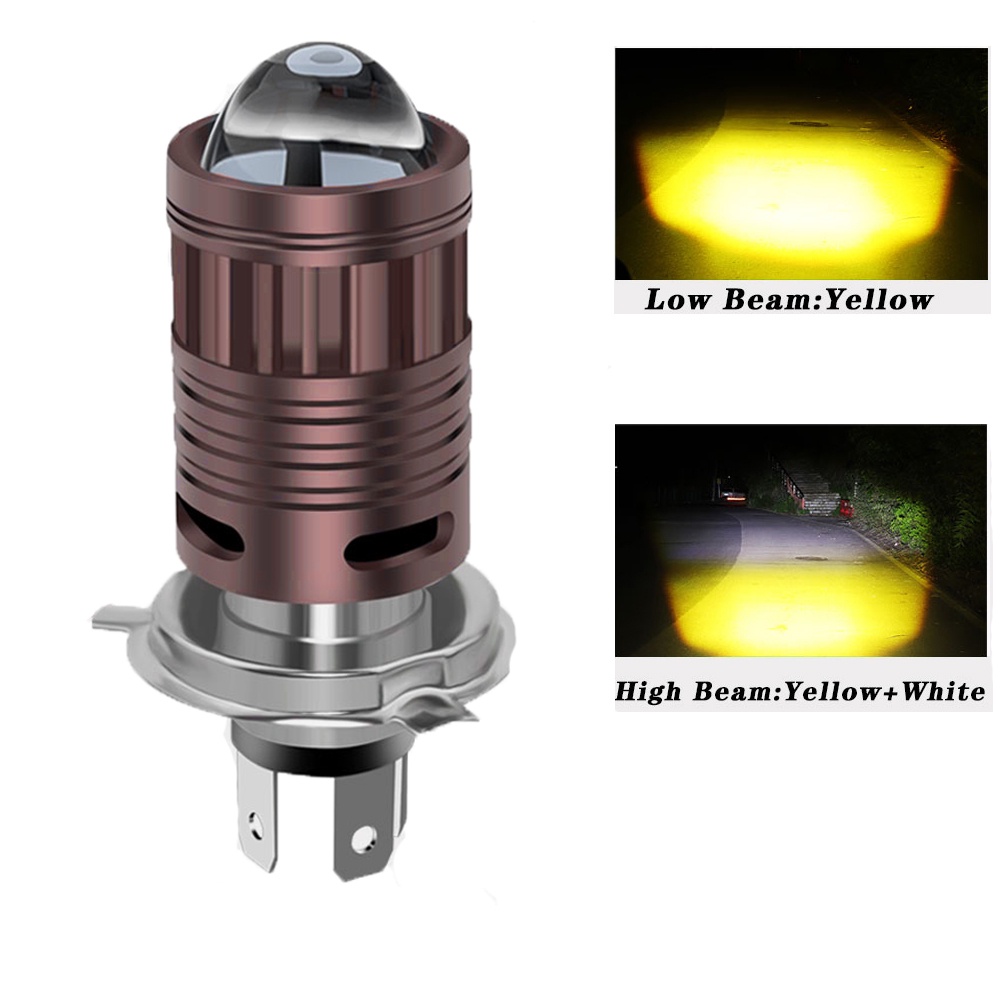 1 Đèn Pha Tích Hợp Quạt Làm Mát H4 HS1 T19 PX15D BA20D H6 HB2 20W 12V-80V Ánh Sáng Trắng / Vàng Cho Xe Mô Tô