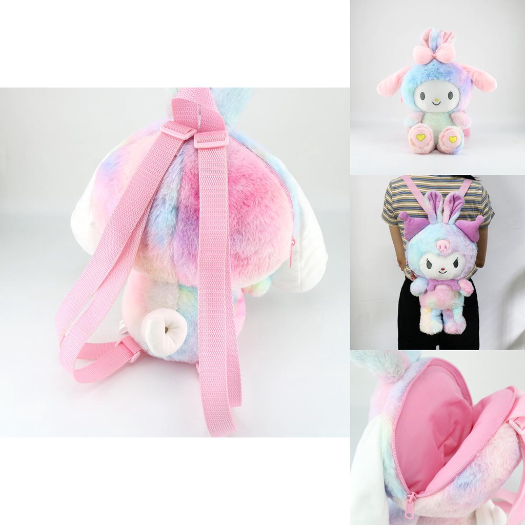 Ba Lô Đeo Vai Đựng Điện Thoại Nhồi Bông Hình Melody My Kuromi Dễ Thương Cho Bé Gái