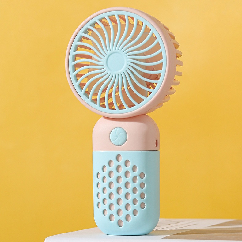 Quạt Mini Cầm Tay Không Dây Sạc Pin Cổng Usb Dễ Thương Có Thể Sạc Lại