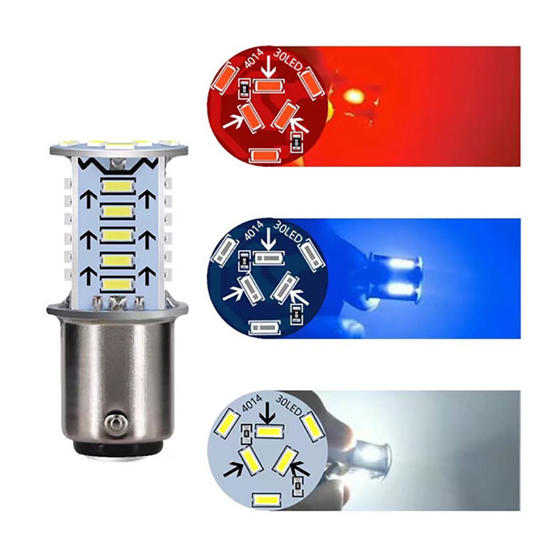 1 Đèn Led Tín Hiệu 1157 BAY15D 30 SMD DRL Cho Xe Máy