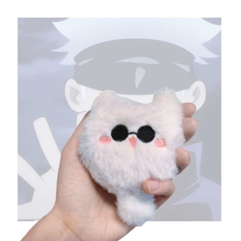 15cm Móc Khóa Hình Mèo Nhồi Bông Đáng Yêu Jujutsu Kaisen Gojo Satoru