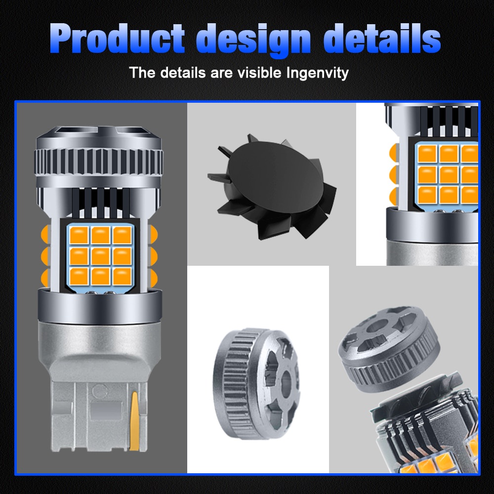 Đèn tín hiệu rẽ 1pc 3030 36smd 1156 ba15s bau15s 1157 7440 7443 bóng đèn led ô tô có phanh quạt đảo ngược canbus không có lỗi đèn phanh