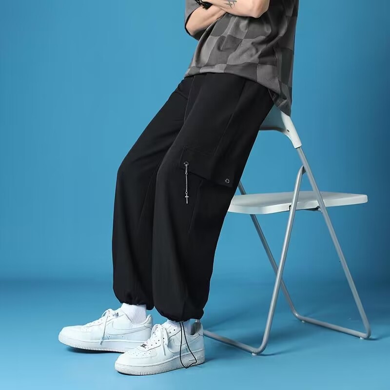 Quần Dài Ống Rộng Thời Trang Mùa Hè Phong Cách Hàn Quốc Cho Nam