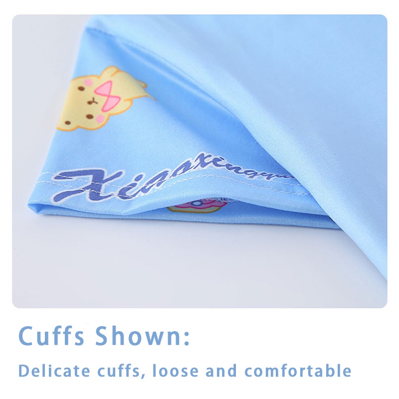 Sanrio Bộ Đồ Ngủ Gấu Dâu Ngắn Tay Vải Mỏng In Hoạt Hình Kuromi Dễ Thương Pijama Cho Bé Gái