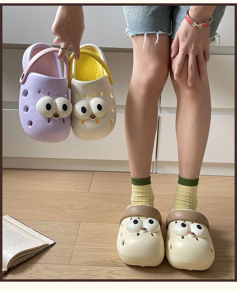Dép Đi Trong Nhà Đế Mềm Thoáng Khí Họa Tiết Hoạt Hình Dễ Thương Cho Nữ