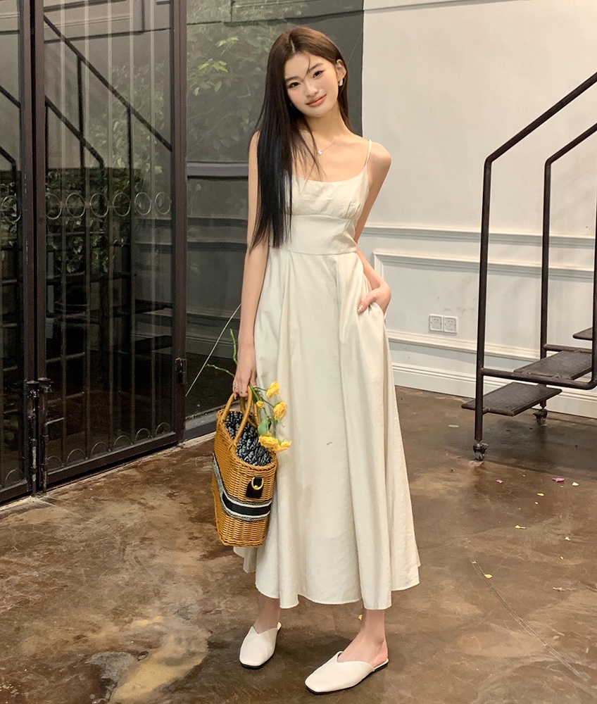 Đầm Hai Dây Dáng Dài Nhấn Eo Thời Trang 63683