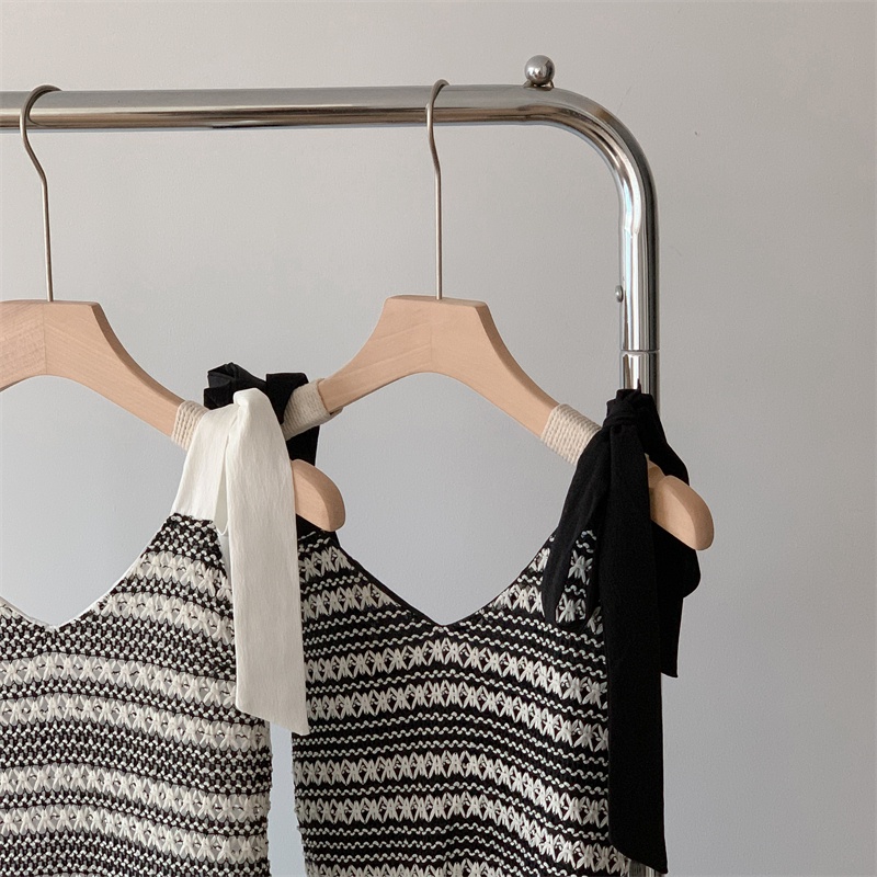 (MớI) Đầm Dây ThắT Nơ HọA TiếT Kẻ SọC 64714