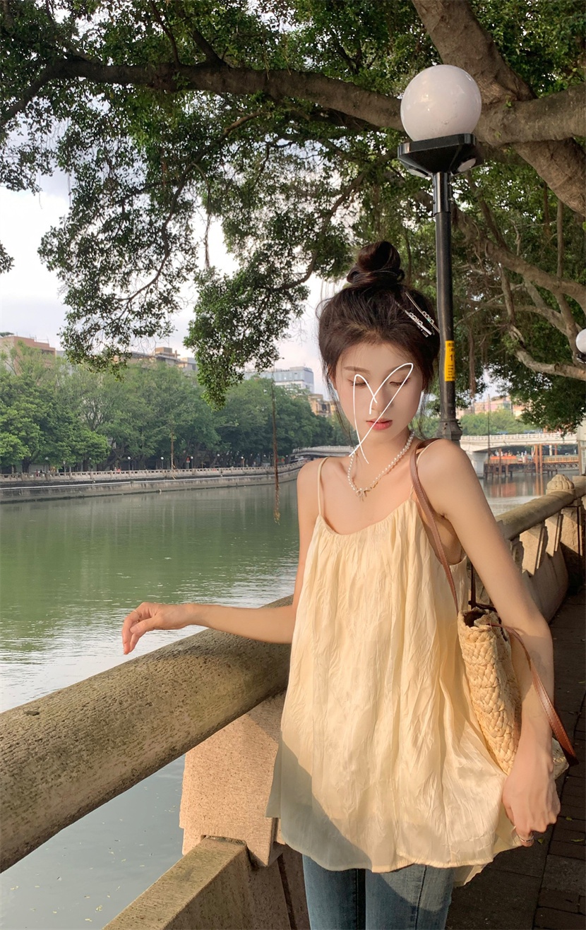 Áo Dây Mỏng Màu Sắc Gradient Thời Trang Mới 64990