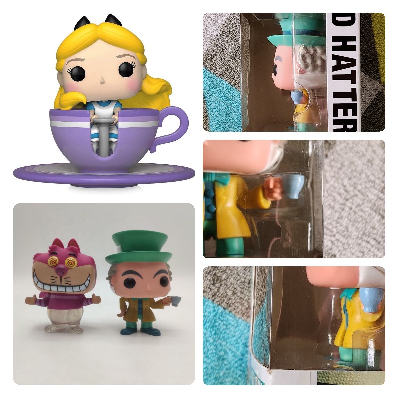 DISNEY Funko POP Mô Hình Nhân Vật Alice In Wonderland Cheshire Cat Mad Hatter
