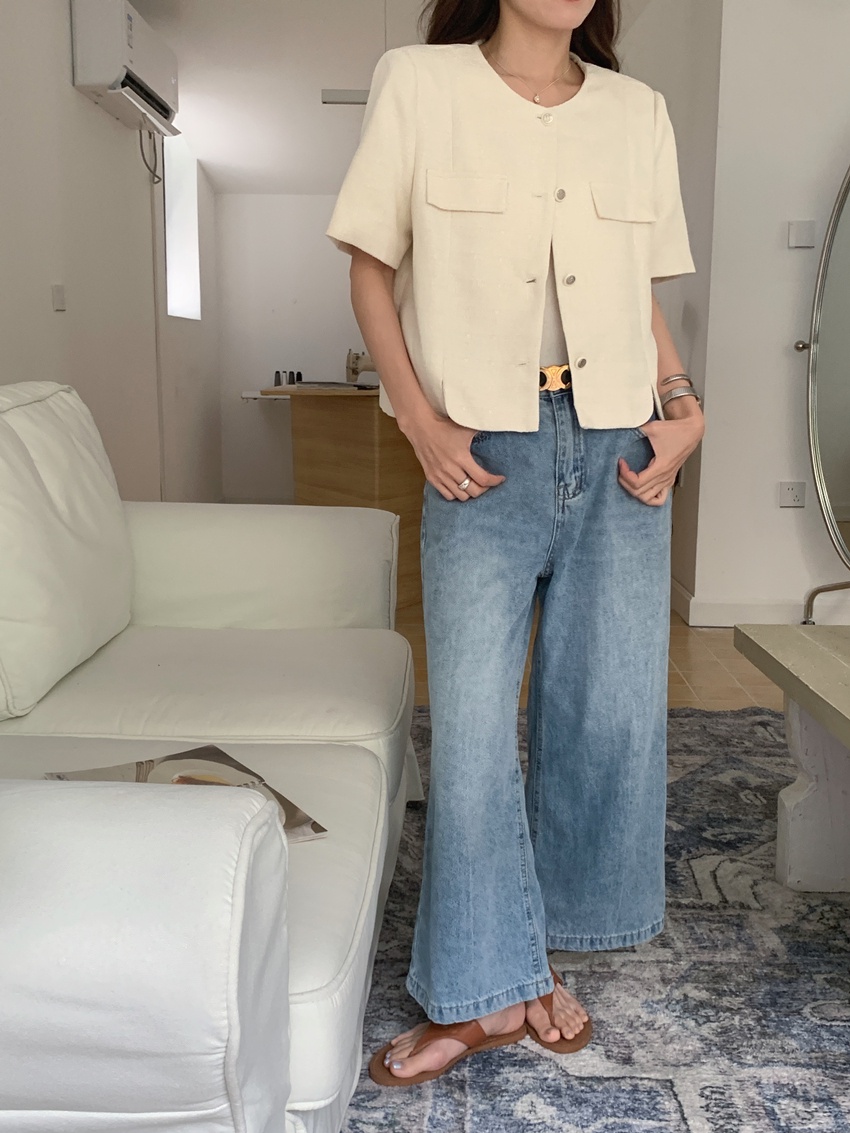 Áo Khoác Vải Tuýt Dáng Ngắn Thời Trang Cá Tính 65096