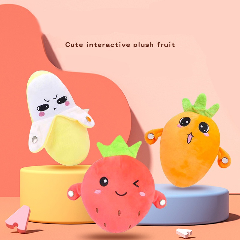Đồ Chơi Tương Tác Mềm Mại Hình Trái Cây Có Đèn Và Nhạc Kích Thước 16x8x18cm